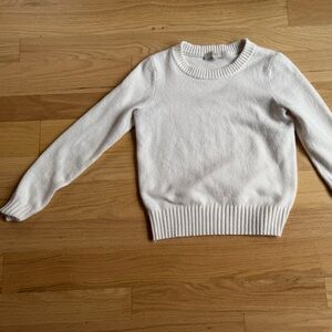 LOFT Women's Soft Cream Crew Neck Sweater
